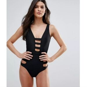 TINIBIKINI Plunge Cut Out Swimsuit, Size XS
